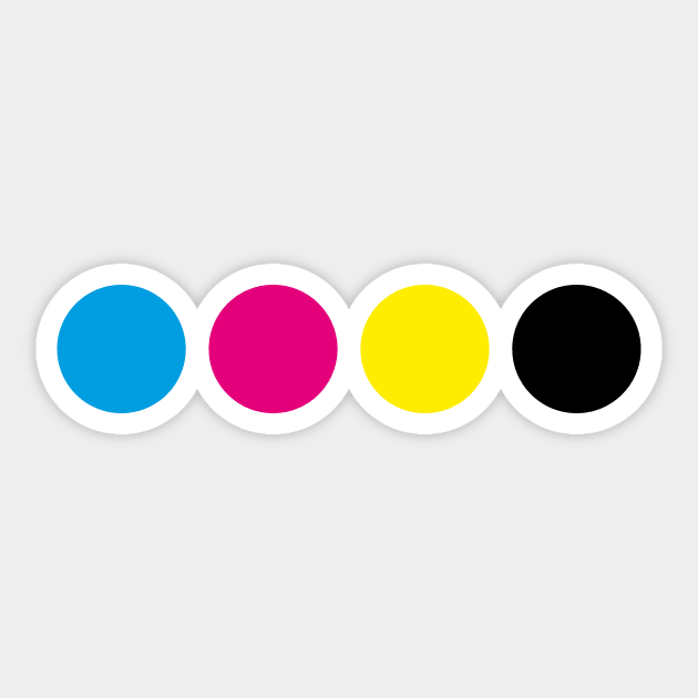 CMYK Colorful Designer Sticker by casbuijsman